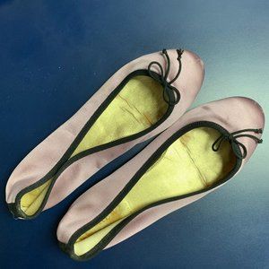 J.Crew Kiki Satin Ballerina Flats Lavender